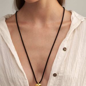 Sepia Large Ebony Suede Necklace