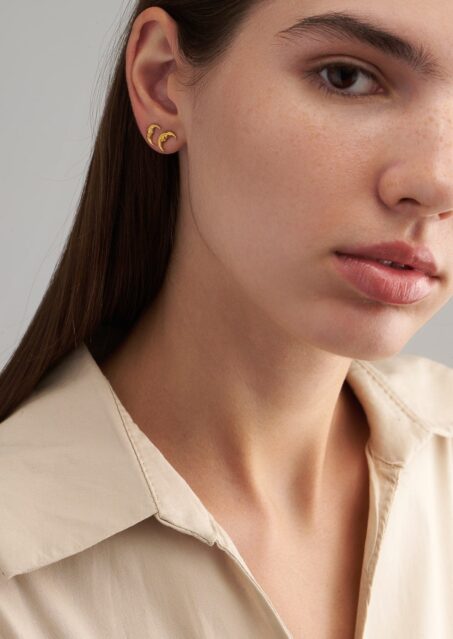 Tiny Moon Studs