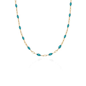 Turquoise Enamel Chain