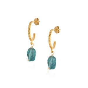 Fystiki Hammered Hoops Gold