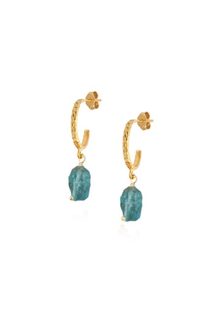 Fystiki Hammered Hoops Gold