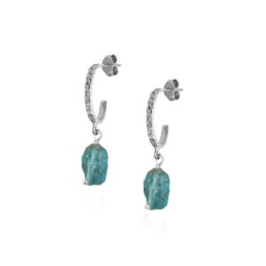 Fystiki Hammered Hoops Silver