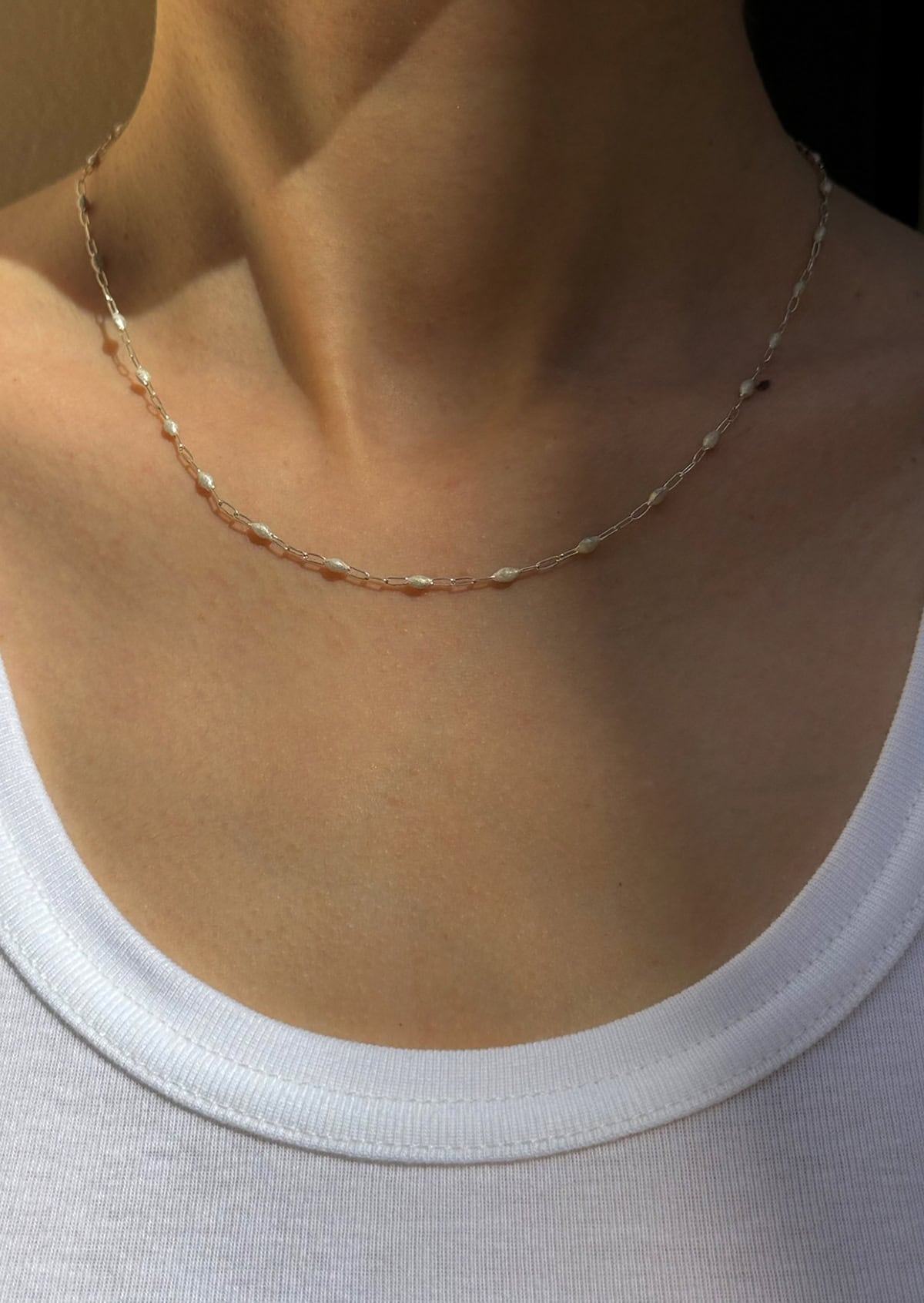 Arabian Pearly White Nights Chain Silver Arabian Pearly White Nights Chain Silver