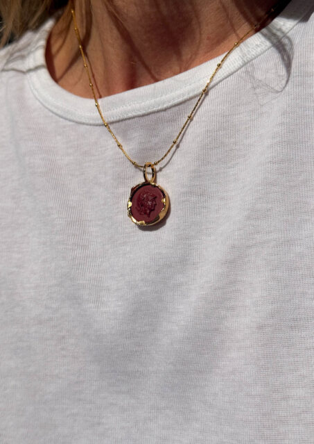 Athéna Cameo Jasper Kronus Necklace