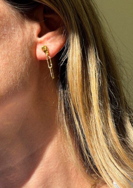 Chain Nugget Earrings