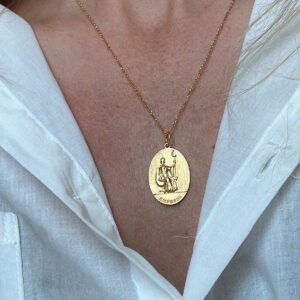 The Empress Oval Tarot Thin Chain