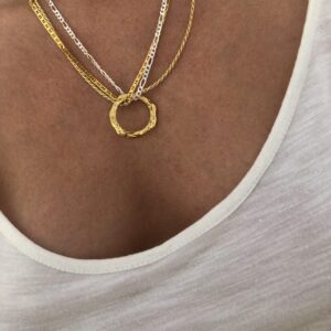 FULL MOON CORD CHAIN NECKLACE