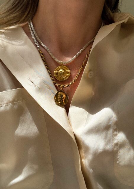Wreath Of Achilles & Hermis Necklace + Hercules Coin Necklace