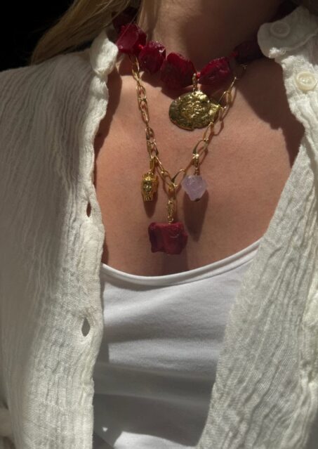 Fortuna Necklace + Venus Red Nikolaos Necklace