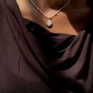 Eros Cameo Pearl Necklace
