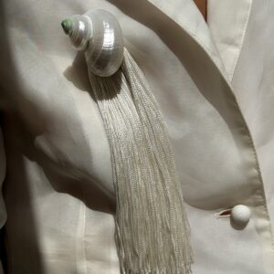 Ursula Tassel Brooch Ivory