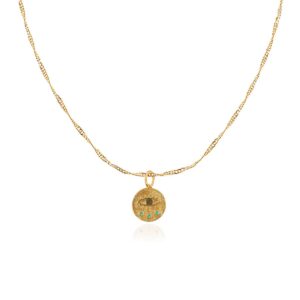 Kressida Mini Singapore Chain Turquoise