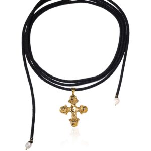 King Neptune Statement Suede Ebony Necklace