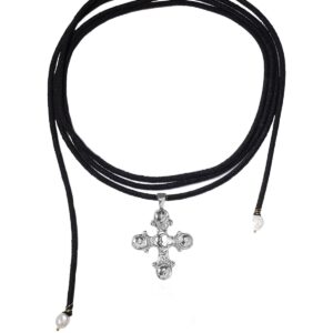 King Neptune Statement Suede Ebony Necklace