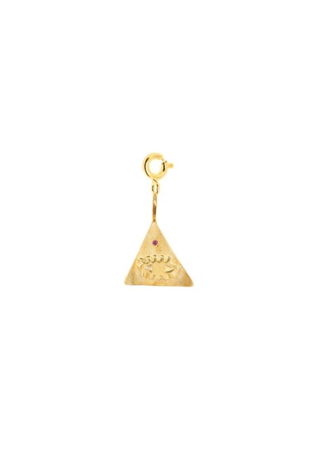 Kressida Pyramis Small Clip On Red Gold