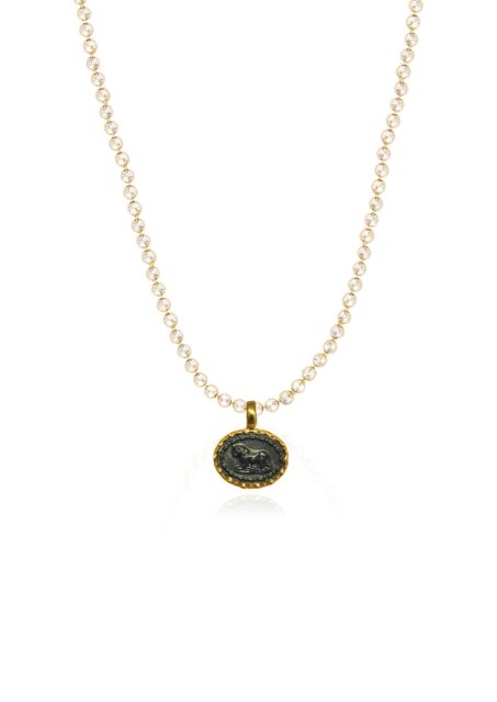 Leon Cameo Hematite Sylvia Necklace
