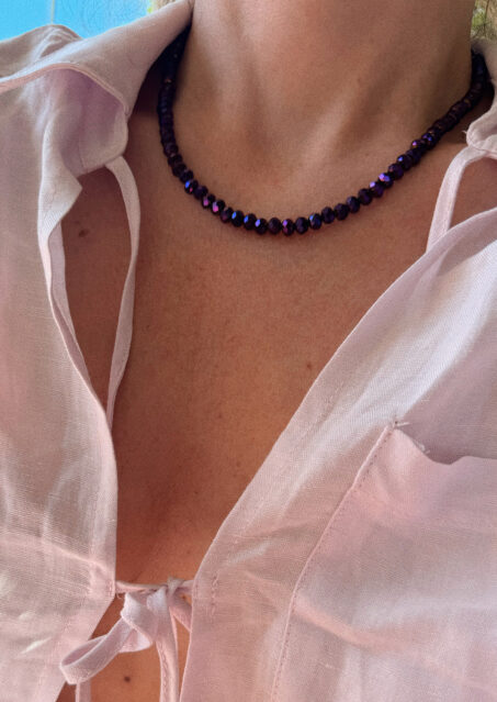 Midnight Mauve Crystal Necklace
