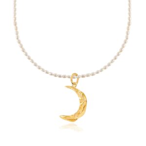 Melies Moon Oval Pearl Necklace