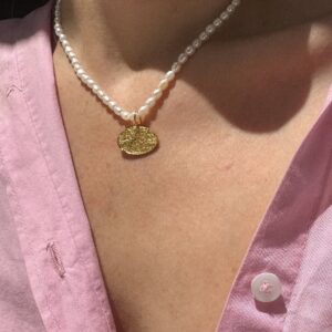 Minoas Sealstone Oval Pearl Necklace