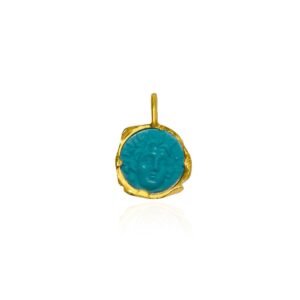 Sun Cameo Silica Charm