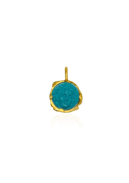 Sun Cameo Silica Charm