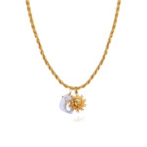 Sun In The Cloud Cord Necklace