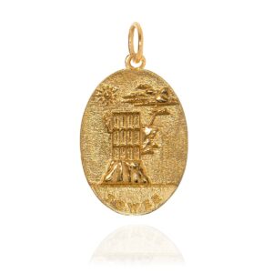 The Tower Oval Tarot Charm