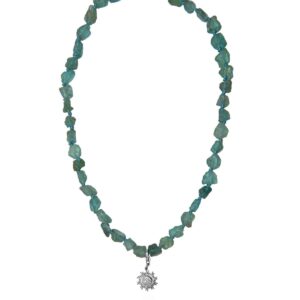 Teal Sun Mini Necklace