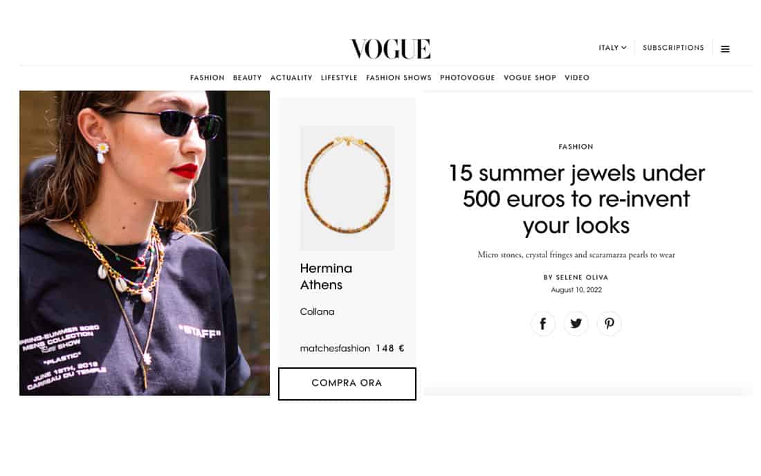vogue italy online