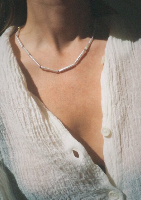 Yasemi Lilac Pearl Necklace