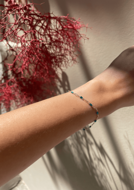 Aqua Enamel Bracelet